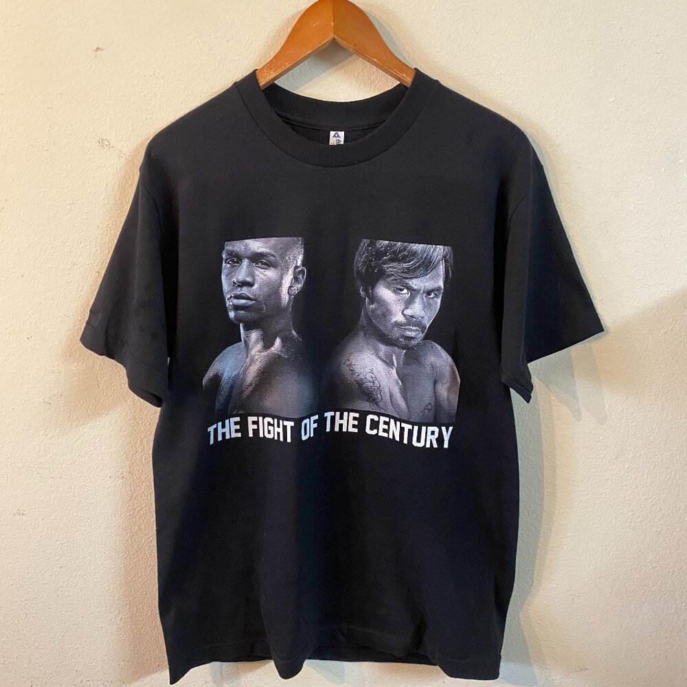 ALSTYLE MEDIUM MAYWEATHER VS PACQUIAO VINTAGE SPORTS MERCHANDISE GRAPHIC T-SHIRT